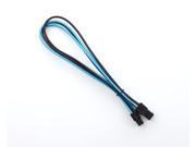 Kobra Cable MAX 4pin P4 Molex Extension Black UV Aqua 8in.
