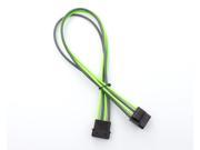 Kobra Cable MAX 4pin EZ Pinch Molex Extension UV Green Silver 24in.