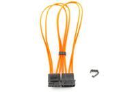 Kobra Cable MAX 4pin EZ Pinch Molex Extension UV Orange 24in.