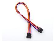 Kobra Cable MAX 4pin EZ Pinch Molex Extension UV Orange Blue 24in.