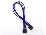 Kobra Cable MAX 4pin EZ Pinch Molex Extension Black Blue 8in.