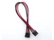 Kobra Cable MAX 4pin EZ Pinch Molex Extension Black Red 8in.