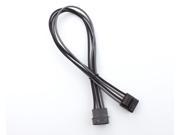 Kobra Cable MAX 4pin EZ Pinch Molex Extension Black Silver 8in.