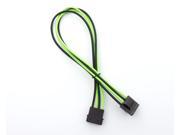 Kobra Cable MAX 4pin EZ Pinch Molex Extension Black UV Green 8in.