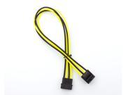 Kobra Cable MAX 4pin EZ Pinch Molex Extension Black UV Yellow 8in.