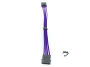 Kobra Cable MAX 4pin EZ Pinch Molex Extension Purple 8in.