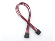 Kobra Cable MAX 4pin EZ Pinch Molex Extension Red Silver 8in.