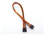 Kobra Cable MAX 4pin EZ Pinch Molex Extension Black UV Orange 16in.