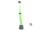 Kobra Cable MAX 4pin EZ Pinch Molex Extension UV Green 8in.