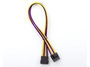Kobra Cable MAX 4pin EZ Pinch Molex Extension Purple Yellow 16in.