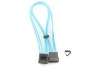 Kobra Cable MAX 4pin EZ Pinch Molex Extension UV Aqua 16in.