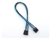 Kobra Cable MAX 4pin EZ Pinch Molex Extension Black UV Aqua 24in.