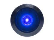 PrimoChill Black Aluminum Momentary Vandal Switch 16mm Dot Illumination Blue LED