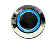 PrimoChill Silver Aluminum Momentary Vandal Switch 16mm Ring Illumination Blue LED