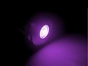 PrimoChill Silver Aluminum Momentary Vandal Switch 16mm Dot Illumination Purple LED