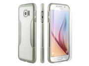SaharaCase Galaxy S6 Fossil White Case Classic Protective Kit Bundle with ZeroDamage Tempered Glass