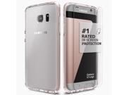 SaharaCase Galaxy S7 Edge Rose Gold Case Clear Protection Kit with ZeroDamage® Tempered Glass