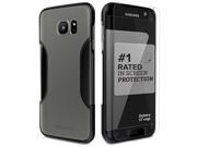 SaharaCase Galaxy S7 Edge Mist Gray Case Classic Protection Kit with ZeroDamage Tempered Glass