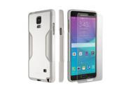 SaharaCase Galaxy Note 4 Fossil White Case Classic Protection Kit with ZeroDamage Tempered Glass