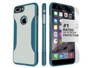 SaharaCase iPhone 7 Plus Lizard Blue Case Classic Protective Kit Bundle with ZeroDamage Tempered Glass