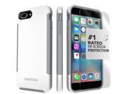 SaharaCase® iPhone 7 Fossil White Case Inspire Protective Kit Bundle with ZeroDamage® Tempered Glass