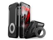SaharaCase iPhone 6 6s Black Case Kickstand Protective Kit Bundle with ZeroDamage Tempered Glass