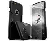 SaharaCase iPhone 6 6s Plus Black Scorpion Case Classic Protective Kit Bundle with ZeroDamage Tempered Glass
