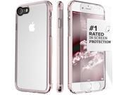 SaharaCase® iPhone 7 Rose Gold Case Clear Protective Kit Bundle with ZeroDamage® Tempered Glass
