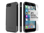SaharaCase iPhone 7 Plus Mist Gray Case Inspire Protective Kit Bundle with ZeroDamage Tempered Glass