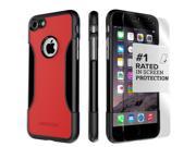 SaharaCase® iPhone 7 Viper Red Case Classic Protective Kit Bundle with ZeroDamage® Tempered Glass
