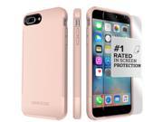 SaharaCase iPhone 7 Plus Rose Gold Case Inspire Protective Kit Bundle with ZeroDamage Tempered Glass