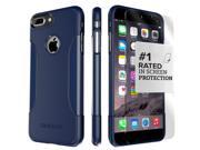 SaharaCase iPhone 7 Plus Navy Blue Case Classic Protective Kit Bundle with ZeroDamage Tempered Glass
