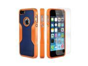 SaharaCase iPhone SE 5s 5 Orange Blue Case Classic Protective Kit Bundle with ZeroDamage Tempered Glass