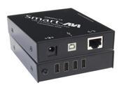 Smartavi USB 2PRXS 4 Port USB 2.0 over CAT5 Extender RX P P up to up to 325ft