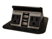Altinex TNP155 Tilt n Plug Jr Tabletop InterconnectBox w 2 2 Charging USB Power