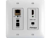 Ethernet HDBaseT Wall Plate Extender Rx White
