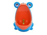 Hot Sale Hang on Wall Cute Frog Design Mommy Helper Separable Easy Wash Children Toilet Training Kids Urinal Plastic for Boys Pee Independence Focus Training Bl