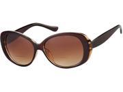 Readers.com The Olive Bifocal Sun Reader 2.00 Brown with Amber Womens Round Reading Sunglasses