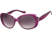 Readers.com The Olive Bifocal Sun Reader 2.50 Purple with Smoke Womens Round Reading Sunglasses