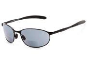 Readers.com The Sean Bifocal Sun Reader 2.50 Matte Black with Smoke Unisex Sport Wrap Around Reading Sunglasses