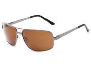 Readers.com The Sherlock Polarized Bifocal Sun Reader 1.50 Grey with Amber Unisex Aviator Reading Sunglasses