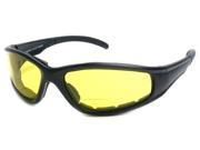 Readers.com Night Driver Bifocal EVA Safety Goggles 2.00 Black with Yellow Reading Glasses