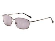 Readers.com The Randy Sun Reader 1.50 Glossy Grey with Smoke Mens Rectangle Reading Sunglasses