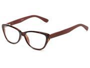 Readers.com The Heather Recycled Bamboo Reader 1.00 Tortoise with Brown Temples Reading Glasses