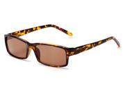 Readers.com The Reno Sun Reader 2.75 Yellow Tortoise with Amber Unisex Rectangle Reading Sunglasses