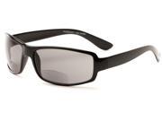 Readers.com The Oaklie Bifocal Sun Reader 2.50 Black with Smoke Unisex Rectangle Reading Sunglasses