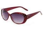 Readers.com The Mable Bifocal Sun Reader 2.00 Red with Smoke Womens Square Reading Sunglasses