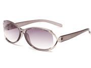 Readers.com The Claire Sun Reader 2.00 Grey Silver with Smoke Womens Oval Reading Sunglasses