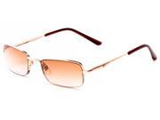 Readers.com The Cinder Sun Reader 2.75 Gold with Amber Unisex Rectangle Reading Sunglasses