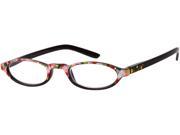 Readers.com The Selena 1.00 Pink Dot Womens Oval Reading Glasses